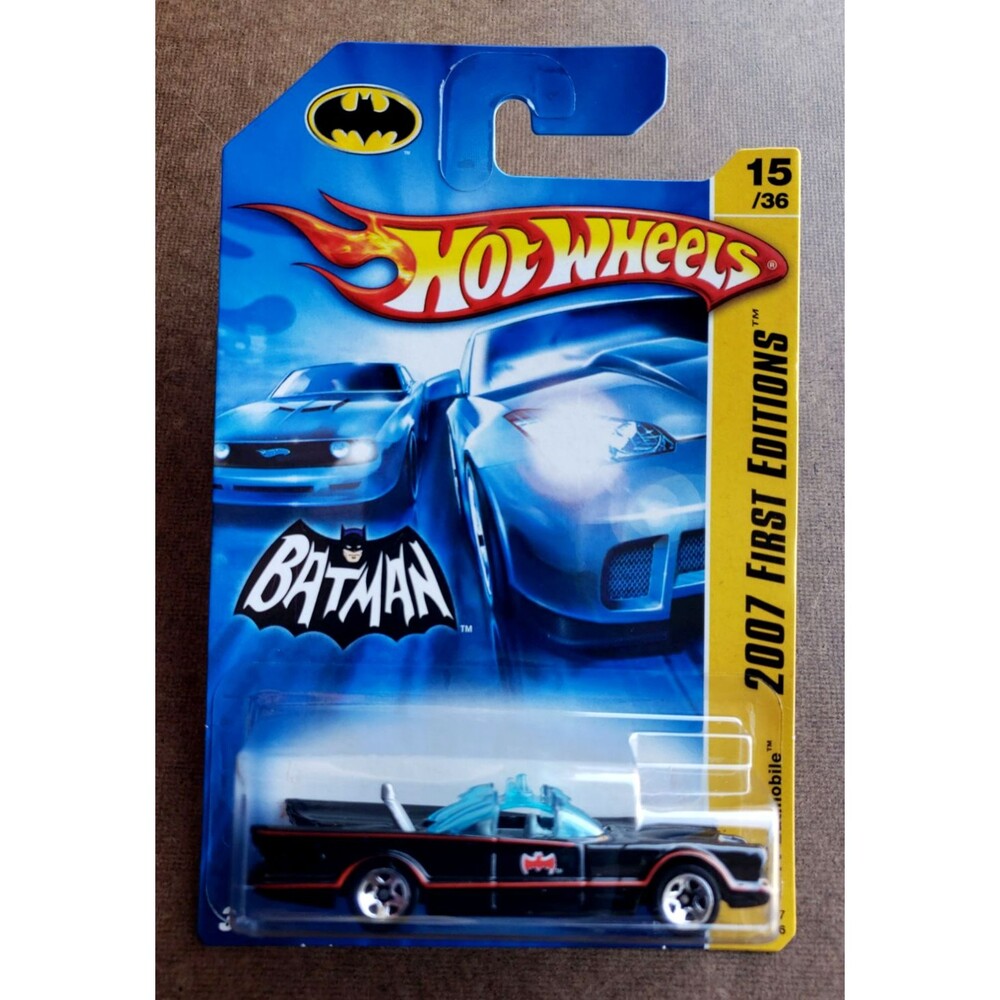 Hot Wheels TV BATMOBILE Black 2007 First Editions 15/36 Honeycomb Grill! LOT X 2 - Picture 7 of 16